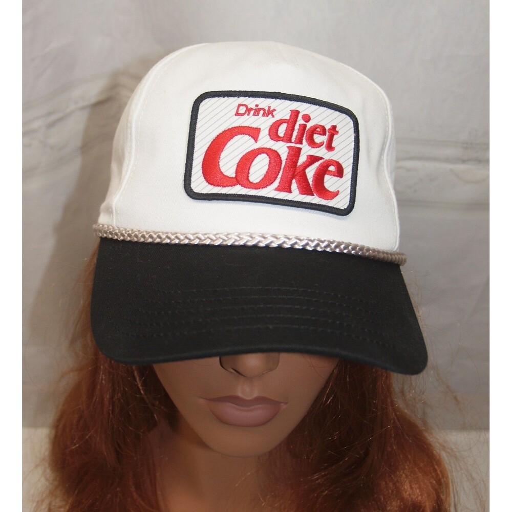 Diet Coke Hat Cap Adult Black & White American Needle Vintage Style Trucker New